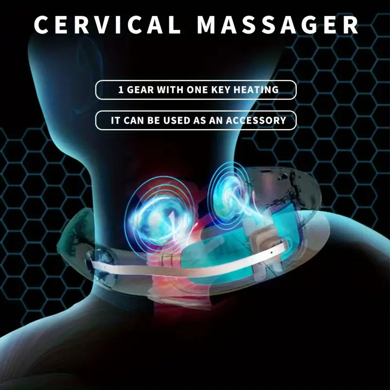 NNETM Intelligent Heated Neck Massager - Gray Blue-4