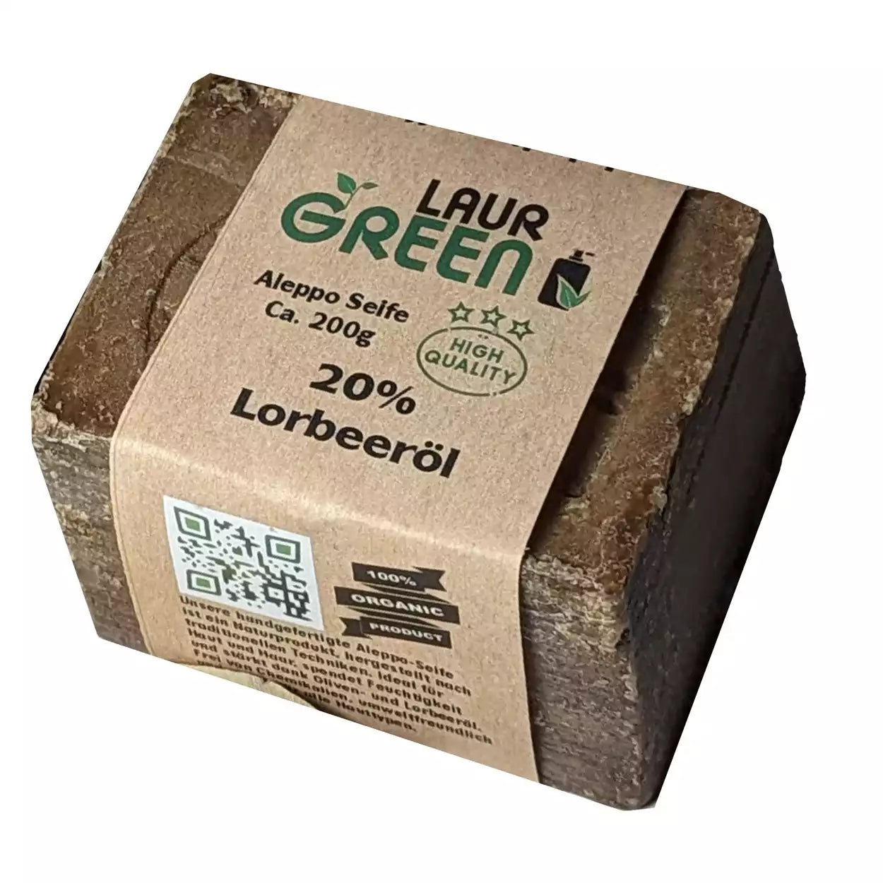 LAUR Classic - Original Aleppo Seife 20% Lorbeeröl & 79% Olivenöl