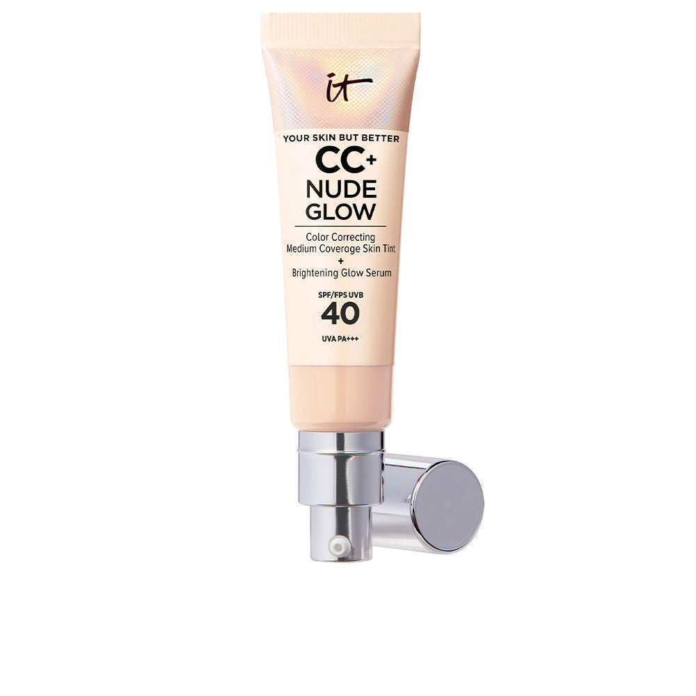 CC+ NUDE GLOW lightweight foundation + glow serum SPF40 #light-0