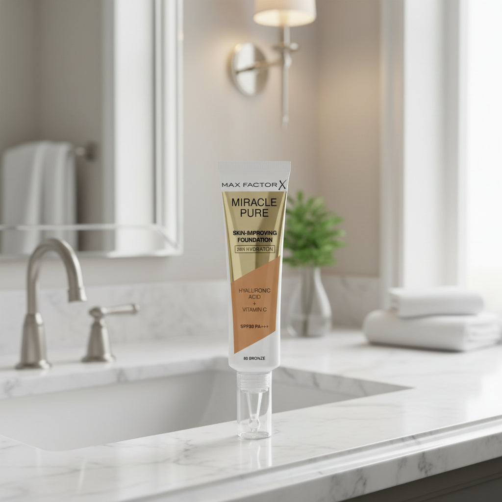Max Factor Miracle Pure Liquid Make-Up Base SPF 30 Bronze – Strahlender Teint & Hautschutz