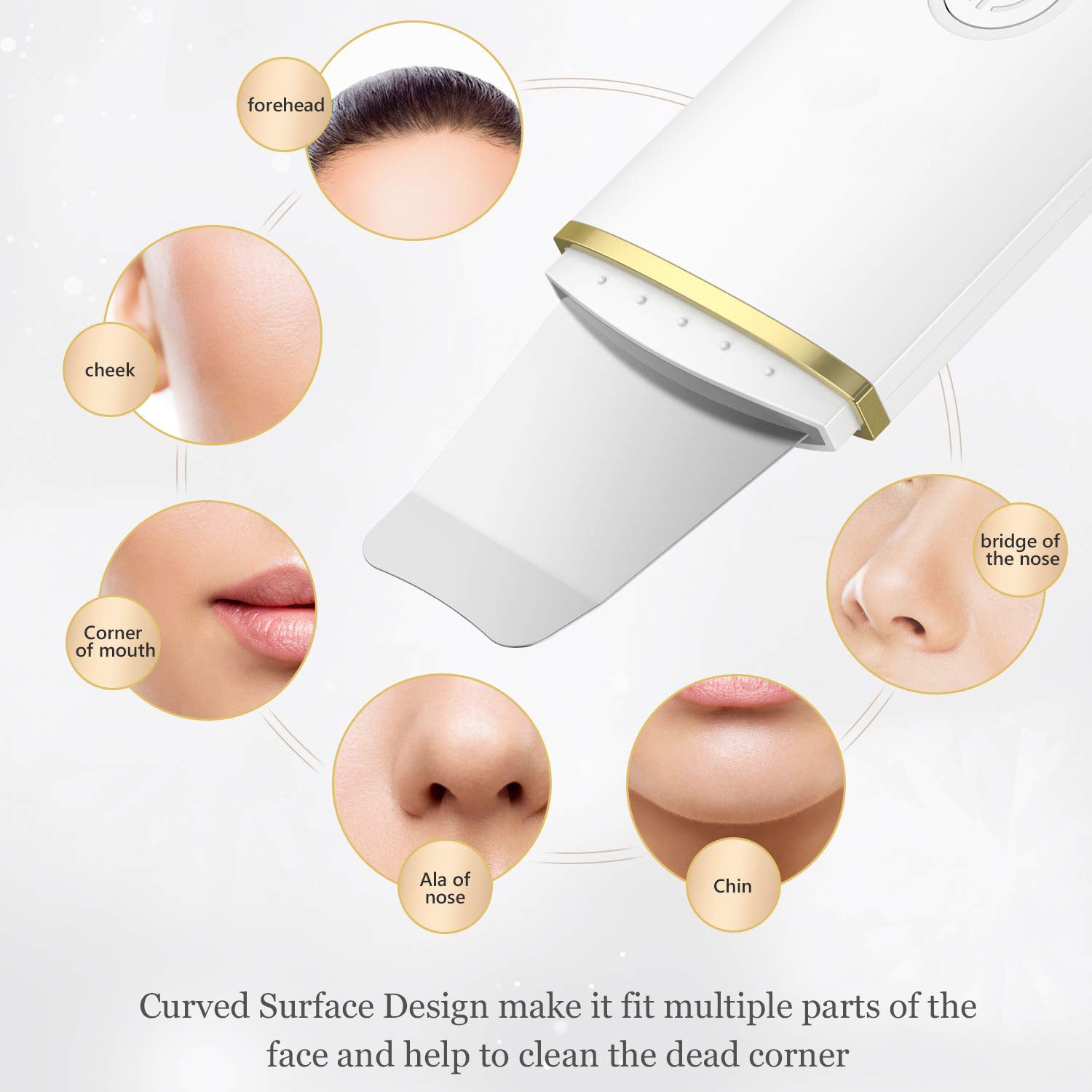 Ultrasonic facial cleansing device – deep cleansing &amp; massage for radiant skin