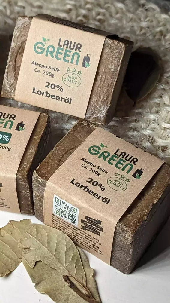 LAUR Classic - Original Aleppo Seife 20% Lorbeeröl & 79% Olivenöl