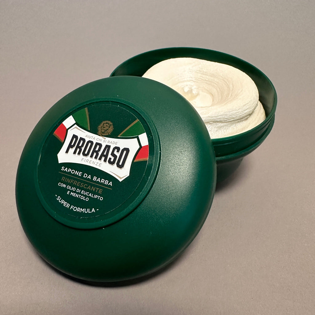 Rasierseife mit Eukalyptus-Öl und Menthol