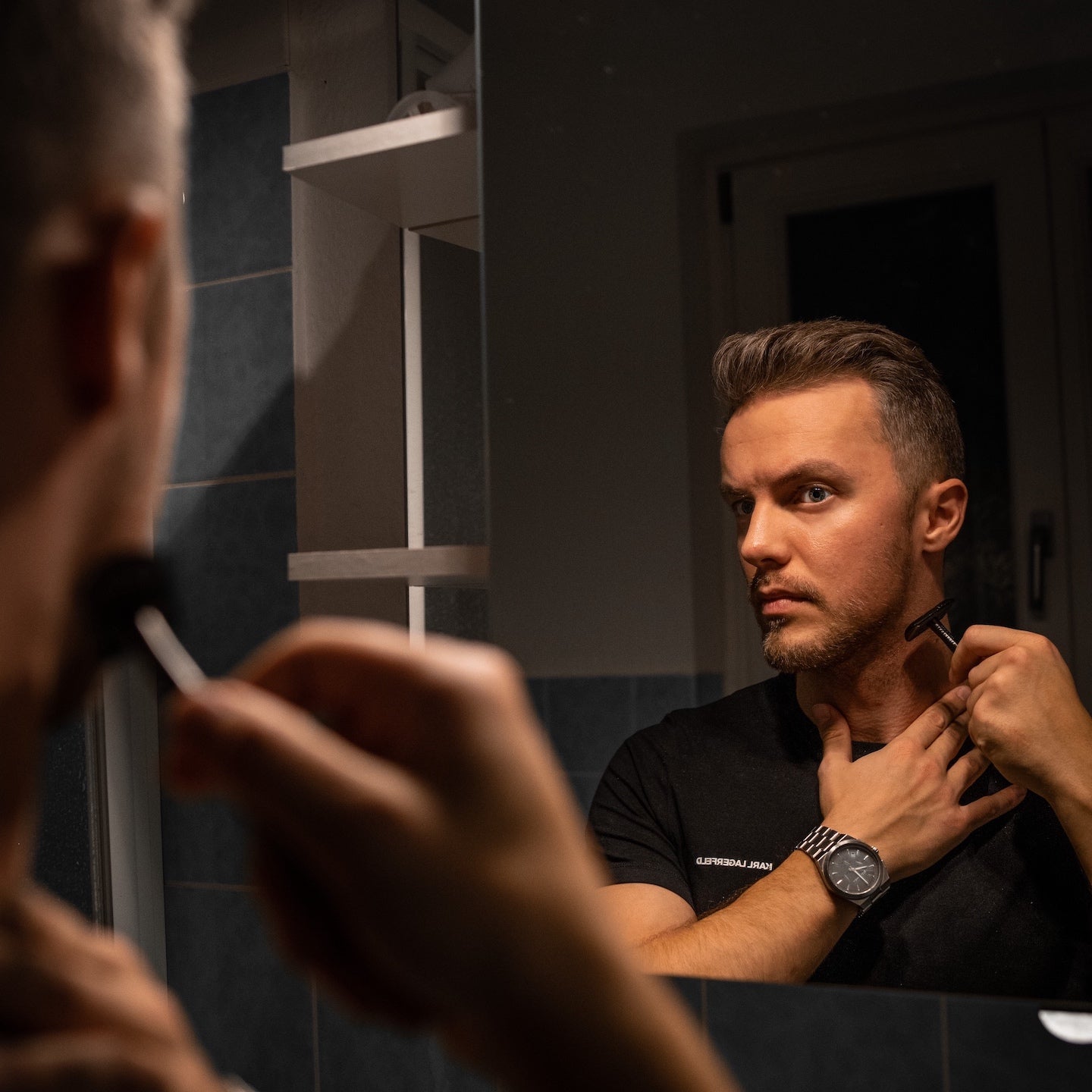 Premium Rasierhobel ‚Black‘ inkl. 10 Rasierklingen