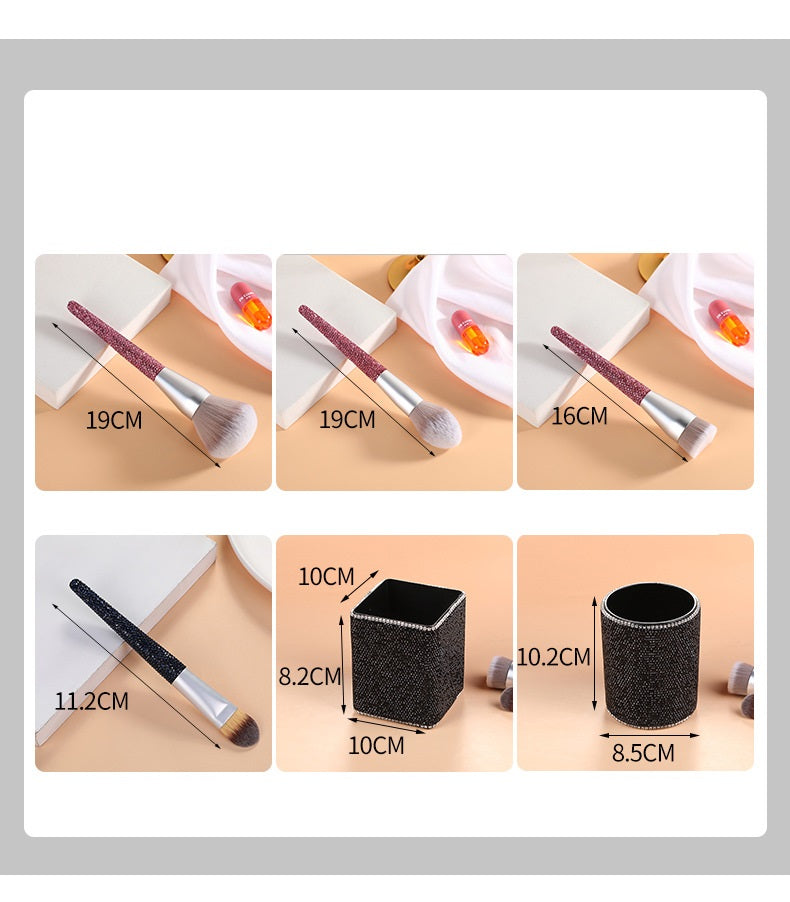 Diamond Encrusted Makeup Brush Soft Bristle Makeup Tool 